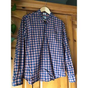 J.Crew Stretch Secret Wash Organic cotton poplin shirt in plaid SZ M